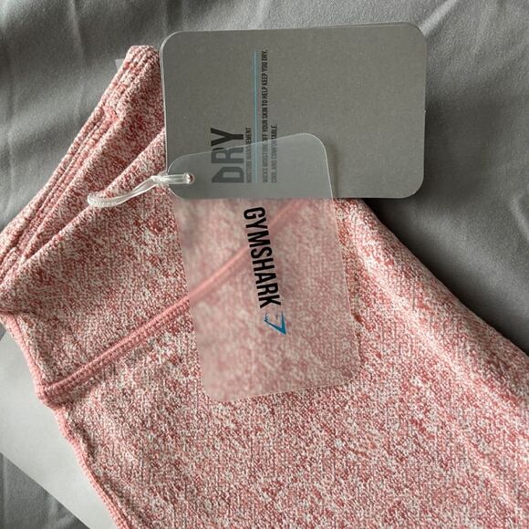 Gym shark Fleur Moroccan Brick Marl Training Pink Quick dry Leggings BNWT XS - Picture 3 of 4